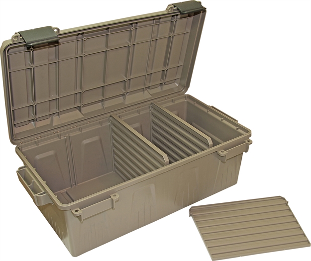 Picture of  Mtm Case-Gard Acdc30 Ammo Crate Divided Utility Box Beige Polypropylene 21" X 11.2" X 7.5" 75 Lbs