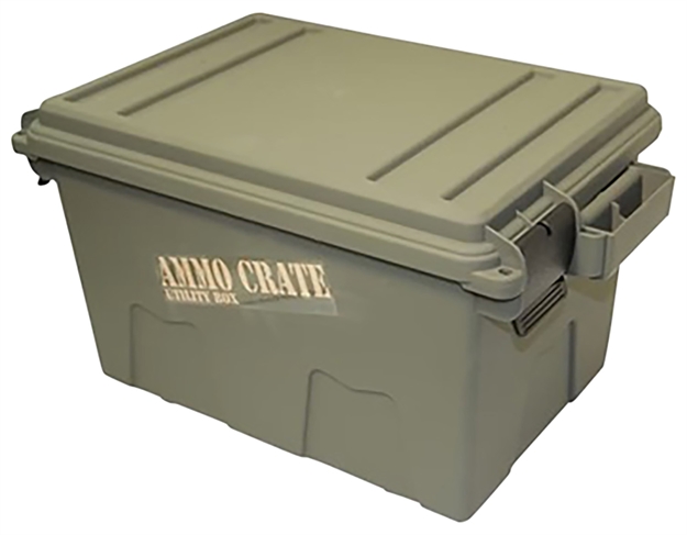 Picture of Mtm Ammo Crate Utility Box, 17.2"L X 10.7"W X 9.2"H, UP TO 65 Lbs, Side Handles, O-Ring Seal, Army Green ACR7P72 026057362571