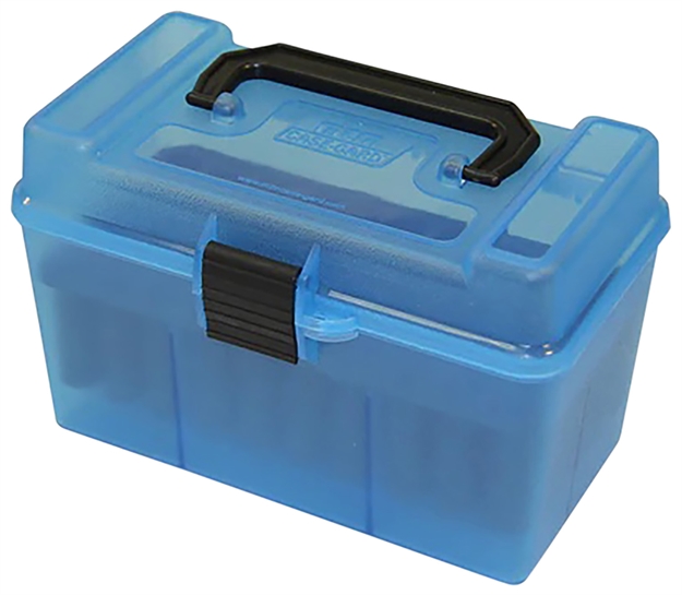 Picture of Mtm Case-Gard H50rl24 Deluxe Ammo Box  Multi Clear Blue Polypropylene 50Rd H50-RL24