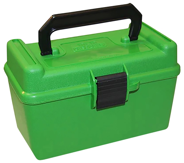 Picture of Mtm Case-Gard H50rmag10 Deluxe Ammo Box  300 Win Mag/7Mm Rem Green Polypropylene 50Rd H50-R MAG-10