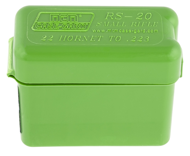 Picture of  Mtm Case-Gard Rs2010 Ammo Box Belt Style Multi Caliber Green Polypropylene 20Rd 026057216102