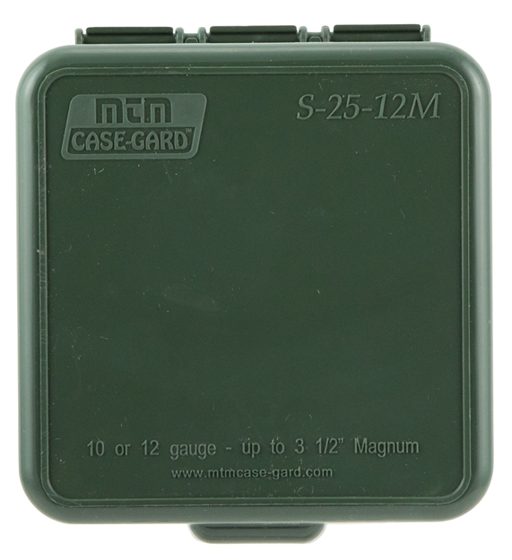 Picture of Mtm Case-Gard S2512m11 Shotshell Box Flip-Top Multi Gauge Shotgun Forest Green Polypropylene 25Rd S25-12M-11 026057007113