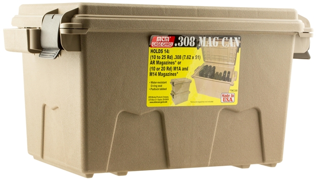 Picture of  Mtm Case-Gard Tmc308 Tactical Mag Can  Flat Dark Earth Polymer 308 Win 7.62X51mm Nato Fits Ar-Platform