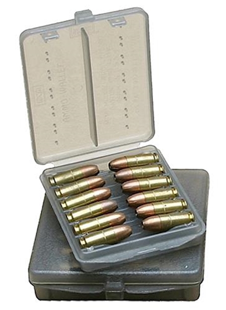 Picture of Mtm Case-Gard W184541 Ammo Wallet  Handgun 45 Acp 18Rd Clear Smoke Polymer W18-45-41 026057100159