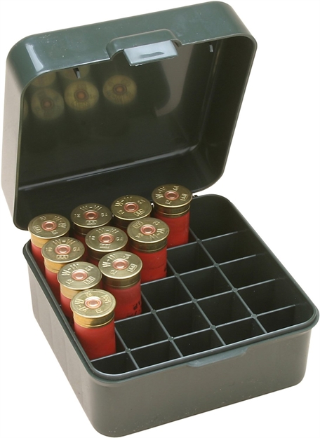 Picture of Mtm Case-Gard S2512m11 Shotshell Box Flip-Top Multi Gauge Shotgun Forest Green Polypropylene 25Rd S25-12M-11