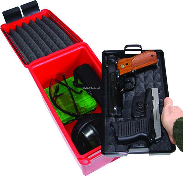 Picture of Mtm Handgun Conceal Carry Case, Double Latch Lid, 13.5" X 7.4" X 8.5"H, Red HCC-30 026057312309