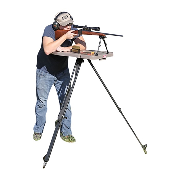 Picture of Mtm High-Low Shooting Table, Adjustable Legs, 18" TO 33" Height, Molded Table Top, Dark Earth HLST 026057361352