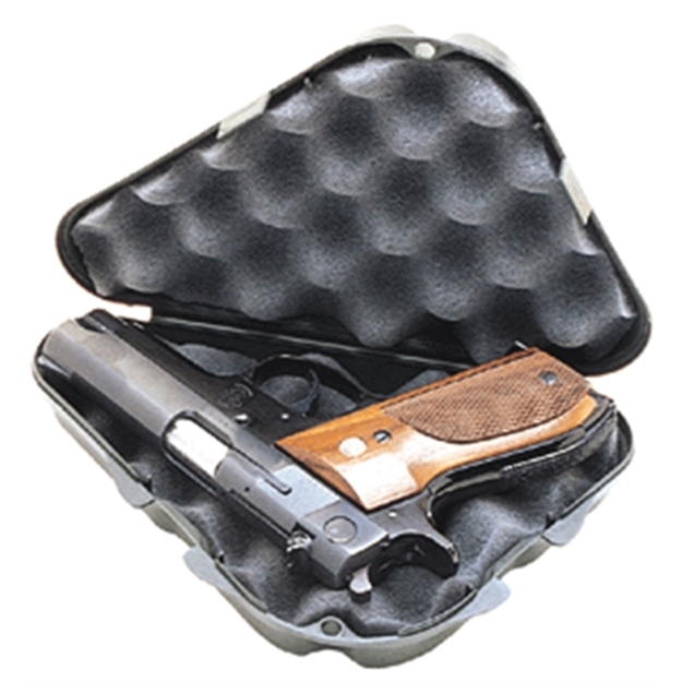 Picture of Mtm Case-Gard 802C40 Single Handgun Case  Made OF Nylon W/ Black Finish & Foam Padding 9.50" X 5.90" X 2.10" Exterior Dimensions 802C-40