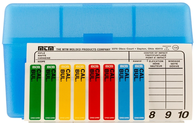 Picture of Mtm Case-Gard Rl5024 Case-Gard R-50 Multi-Caliber Clear Blue Polypropylene 50Rd RL-50-24