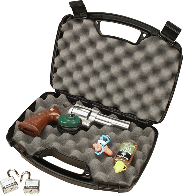 Picture of Mtm Case-Gard 80740 Single Handgun Case  13" Black Handgun Polypropylene 807-40