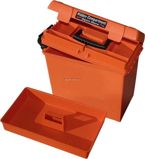 Picture of Mtm Sportsmen's Plus Utility Dry Box 15"X8.8"X13" Divided Lid Lift-Out Tray Orange