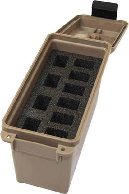Picture of Mtm Tactical Magazine Can, Holds 10 Double Stack Handgun Mags, 5" X 11.3" X 7.2"H, Dark Earth TMCHG 026057360232
