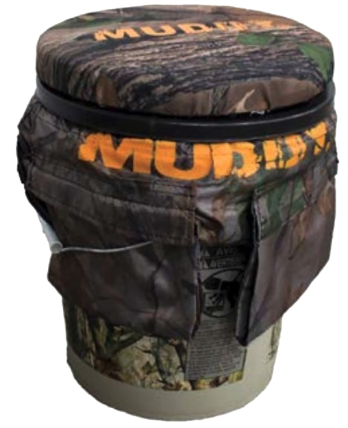 Picture of Big Game Hunting Sportsman's Bucket, 5 Gallon Pail, Camo Cushioned Swivel Seat, Camo Pail Cover With Pockets & Carry Strap GS1205 097973090039