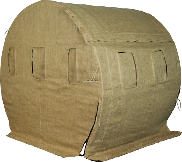 Picture of Muddy Woodsman Bale Blind, 4-6" Windows, 6-12" Windows, 82"W X 64"L X 73" Height, Waterfowl Opening