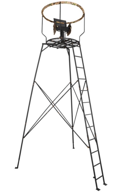 Picture of Muddy Woodsman Liberty 16' Tripod Stand, Padded Rail, 2 Detachable Gear Bags, Wide Flex-Tek 360 Swivel Seat
