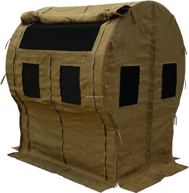 Picture of Muddy Woodsman Portable Bale Blind, 4-6" Windows, 6-12" Windows, 64"W X 64"L X 73" Height, Waterfowl Opening