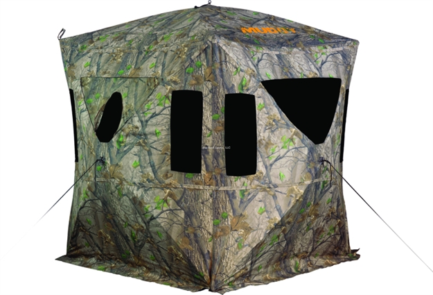 Picture of Muddy Woodsman Redemption Ground Blind, 77"L X 77"W, 12 Shoot-Through Mesh Windows, Epic Camo