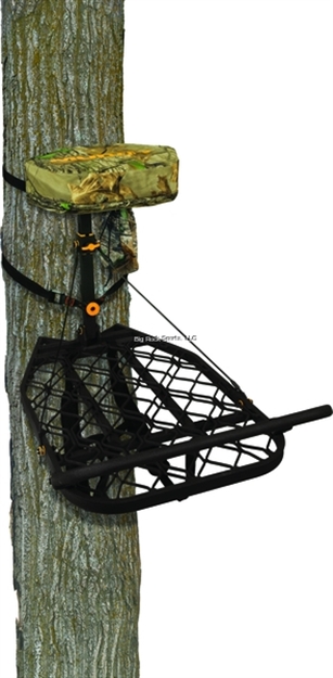 Picture of Muddy Woodsman Vantage Point Fixed Position Hang-On Tree Stand, Adjustable Platform, 15"W X 32"D Thick Seat, Full Body Fall Harness