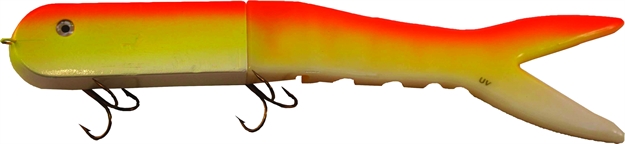 Picture of Musky Innovations Dyin'dawg, 13", 6 Oz, (2) 6/0 Hooks, UV Sunrise, Suspending