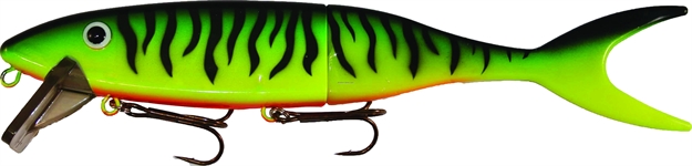 Picture of Musky Innovations Magnum Shallow Invader, 13", 5 Oz, (2) 6/0 Hooks, Firetiger, Floating