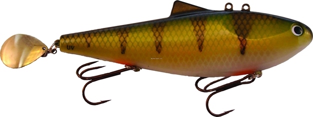 Picture of Musky Innovations Rippin' Dawg, 10", 7 1/2 Oz, (2) 4/0 Hooks, UV Natural Perch