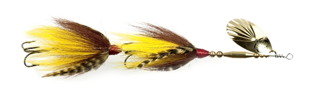 Picture of Musky Mania Double Trouble Classic Tandem Bucktail In-Line Spinner, 10", 2 Oz, Walleye