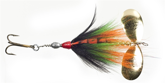 Picture of Musky Mania Sneaky Pete Bucktail Spinner, 7", 1.6 Oz, 2 Blades, Perch