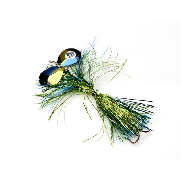 Picture of Musky Mayhem Baby Girl Musky Spinner, 1.8 Oz, 4/0 Hook, 2 #6 Blades, Dorado