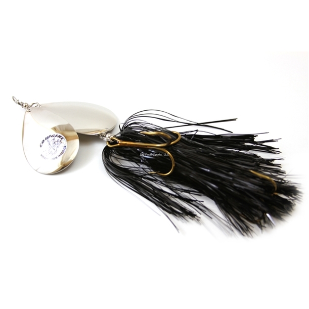 Picture of Musky Mayhem Double Cowgirl Musky Spinner, 2.8Oz, 10", 7/0 Hooks, Black/Nickel