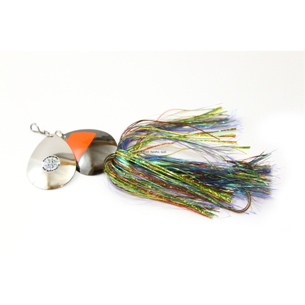 Picture of Musky Mayhem Double Showgirl Musky Spinner, 1.6Oz, 7.5", 7/0 Hook, Bluegill