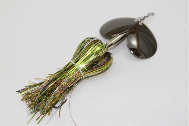 Picture of Musky Mayhem Micro Double Cowgirl Musky Spinner .75 OZ 5" 1/0 Hook Shad