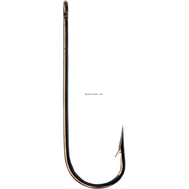 Picture of Mustad Aberdeen Hook, Size 6, Long Shank, Ringed Eye, Bronze, 10 Per Pack