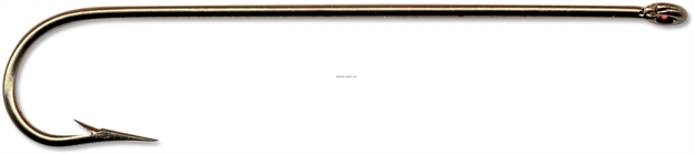 Picture of Mustad Aberdeen Cricket Hook, Size 4, 4X Long Shank, Ringed Eye, Bronze, 10 Per Pack