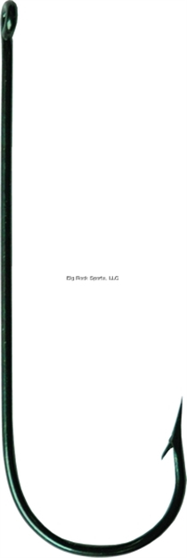 Picture of Mustad Aberdeen Hook, Size 8, Long Shank, Round Bend, Light Wire, Ringed Eye, Blue, 100 Per Pack