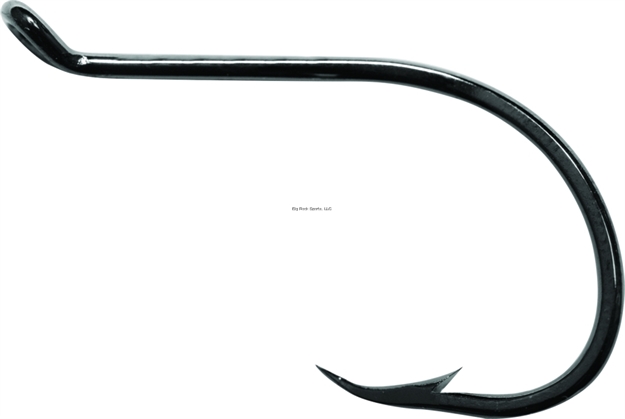 Picture of Mustad Classic Beak Hook, Size 6/0, Forged, 1X Strong, Offset, Octopus, UP Eye, Black Nickel, 8 Per Pack