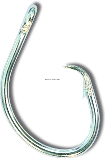 Picture of Mustad Classic Circle Hook, Size 16/0, Curved IN Point, 2X Strong, Ringed Eye, Duratin, 100 Per Pack