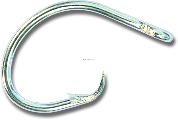 Picture of Mustad Classic Circle Hook, Size 20/0, Curved IN Point, 2X Strong, Ringed Eye, Duratin, 100 Per Pack