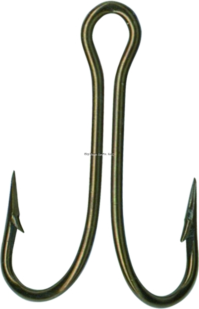 Picture of Mustad Classic Double Hook, Size 8, Open Shank, Ringed Eye, Bronze, 50 Per Pack