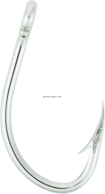 Picture of Mustad Classic O'shaughnessy Live Bait Hook, Size 4/0, Beak Point, Heavy Wire, Ringed Eye, Nickel, 8 Per Pack