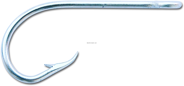 Picture of Mustad E-Z Baiter Hook, Size 11/0, Curved In/Kirbed Point, Offset, Ringed Eye, Duratin, 100 Per Pack
