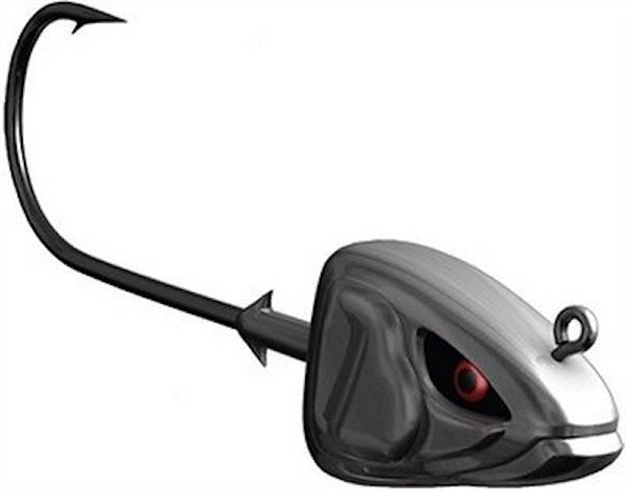 Picture of Mustad Elite Shad/Darter Head Jighead, 3/16 Oz, 2/0 Hook, 3D Eyes, Pearl Uv, 3/Pack