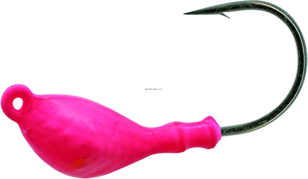 Picture of Mustad Shrimp Jig Head, 1/4 Oz, 1/0 Hook, Dark Pink, 5/Pack