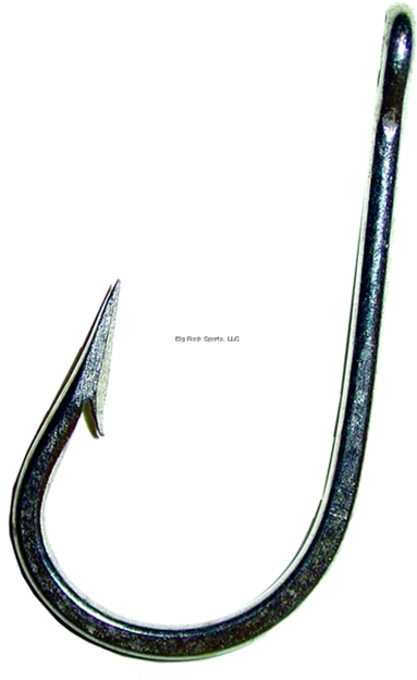 Picture of Mustad Southern And Tuna Hook, Size 8/0, Forged, Knife Edge Point, Ringed Eye, Duratin, 10 Per Pack