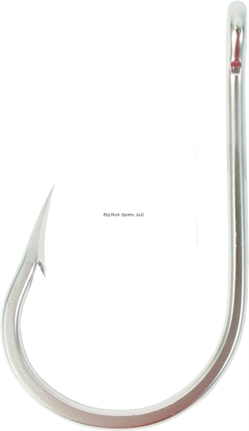 Picture of Mustad Southern And Tuna Hook, Size 8/0, Forged, Knife Edge Point, Ringed Eye, Salt Water, Stainless Steel, 10 Per Pack