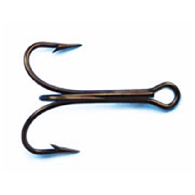 Picture of Mustad Classic Treble Hook, Size 3/0, Standard Shank, Ringed Eye, Duratin, 25 Per Pack 3551-DT-3/0-25