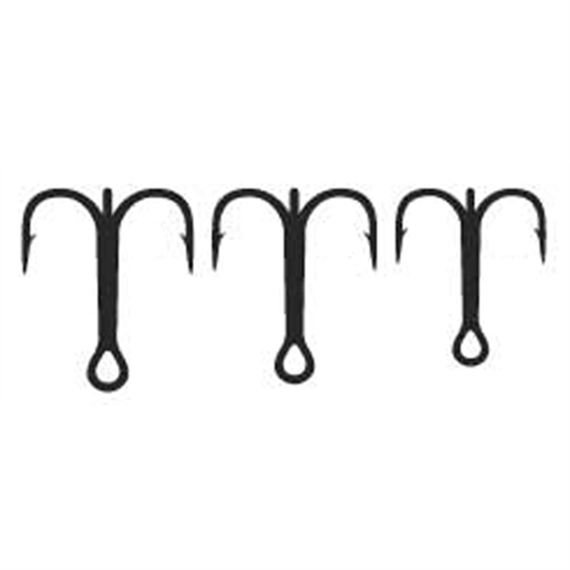 Picture of Mustad UL Pnt Rnd Bend Treble 11Pk Blk 36102Bln-6-U3n