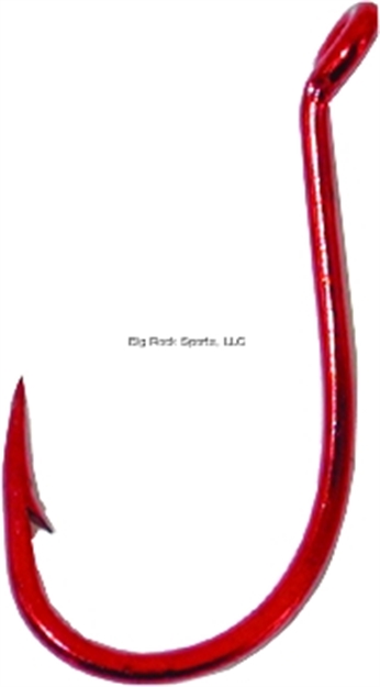 Picture of Mustad Ultrapoint Beak Bait Hook, Size 2, Opti Angle Needle Point, Heavy Wire, Offset, Octopus, UP Eye, Big Red, 8 Per Pack