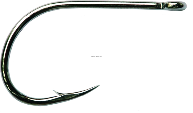 Picture of Mustad Ultrapoint Big Gun Siwash Hook, Size 8/0, Opti Angle Needle Point, Live Bait, Ringed Eye, Black Nickel, 3 Per Pack