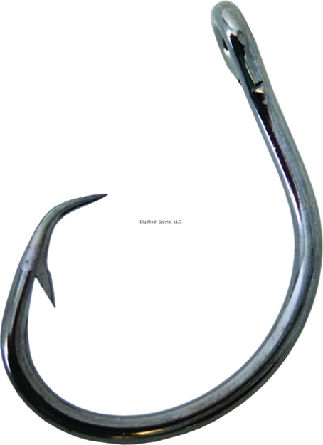Picture of Mustad Ultrapoint Demon Perfect Circle Hook, Size 12/0, Needle Point, 2X Short Shank, 3X Strong, Wide Gap, Ringed Eye, Black Nickel, 2 Per Pack