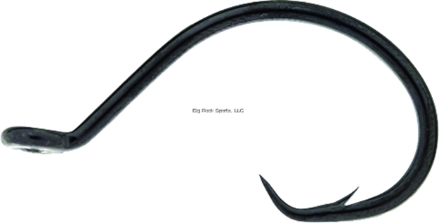 Picture of Mustad Ultrapoint Demon Perfect Circle Hook, Size 8/0, Needle Point, Heavy Wire, Up/Inline Eye, Black Nickel, 6 Per Pack